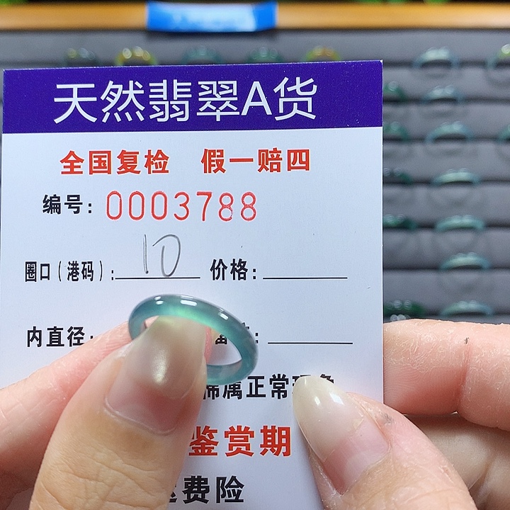翡翠未镶嵌戒圈3788