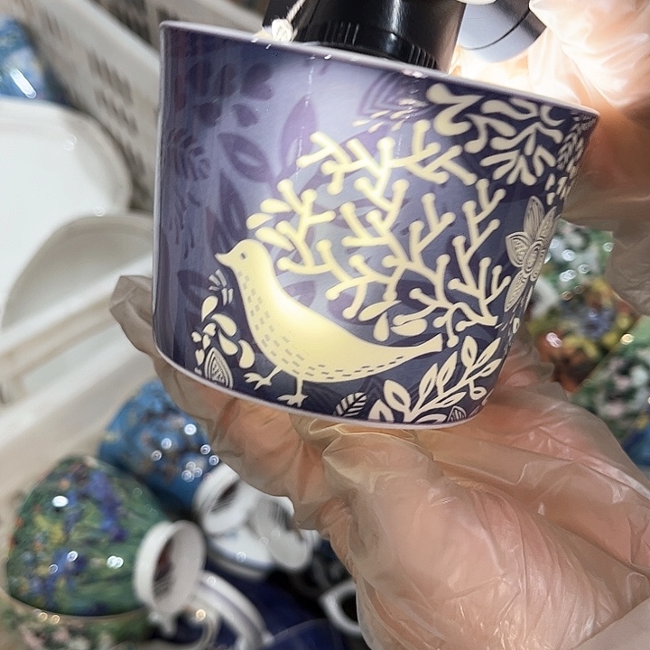 碗微瑕骨瓷马克杯一个藏蓝