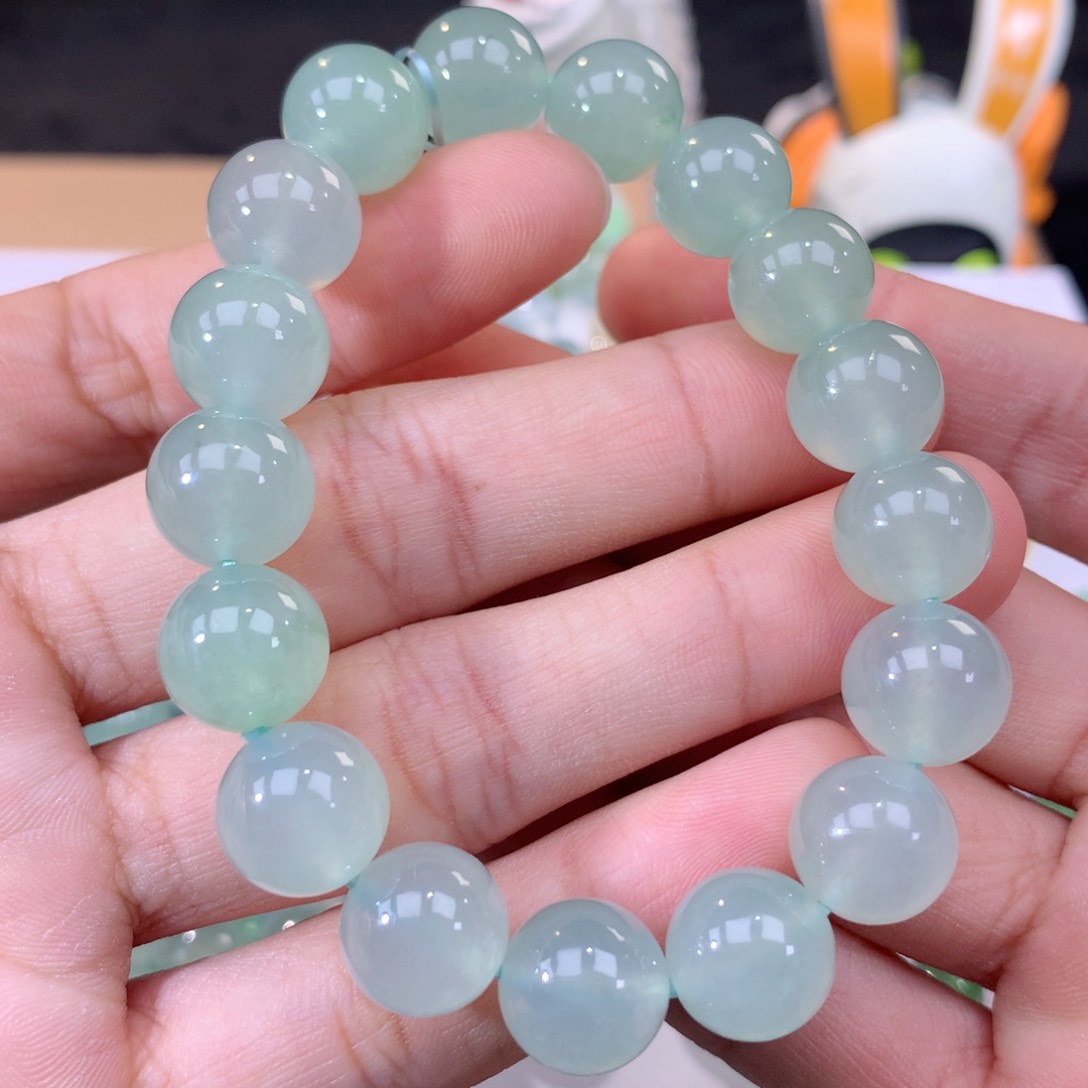 翡翠手链未镶嵌卡11.7m m