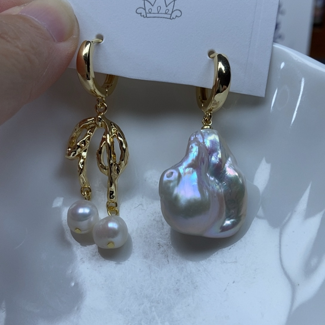 淡水珍珠耳环合金特价427