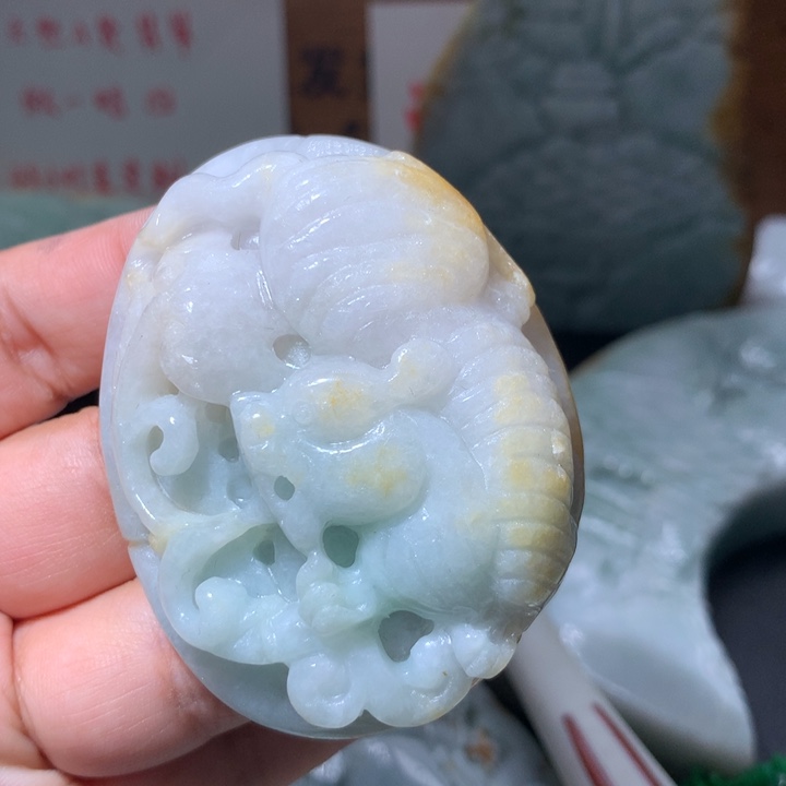 翡翠未镶嵌颈饰保真天然A货翡翠