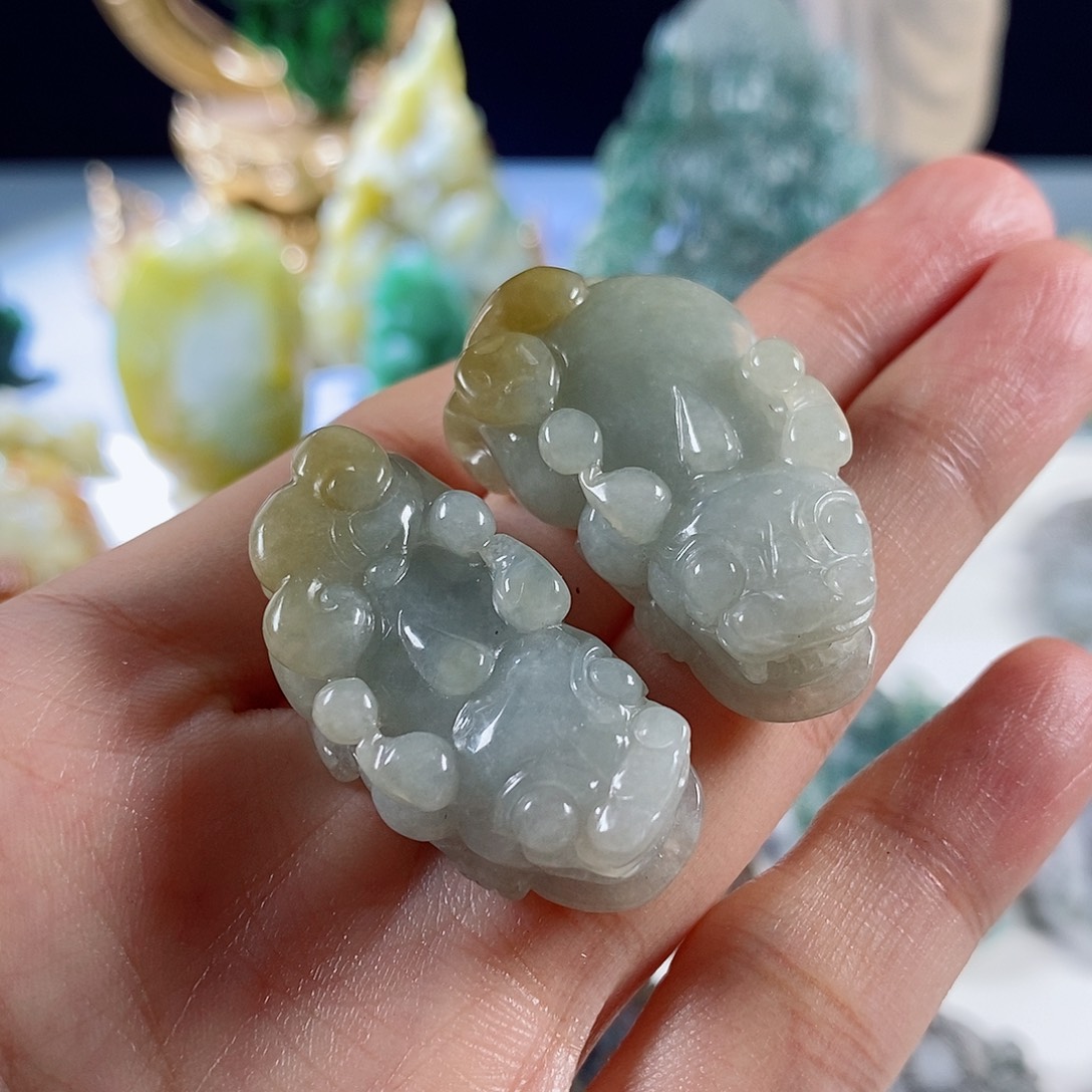 定制翡翠未镶嵌天然a货翡翠貔貅