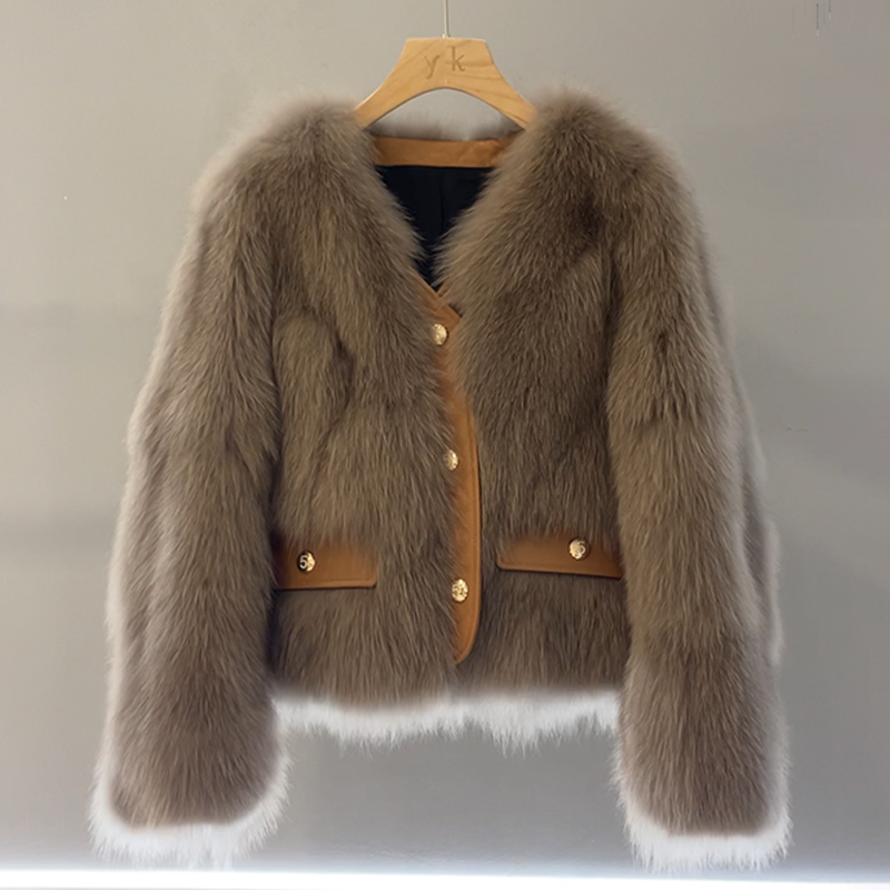 托卡毛毛外套女秋冬款韩版气质百搭环保毛绒外套33317#