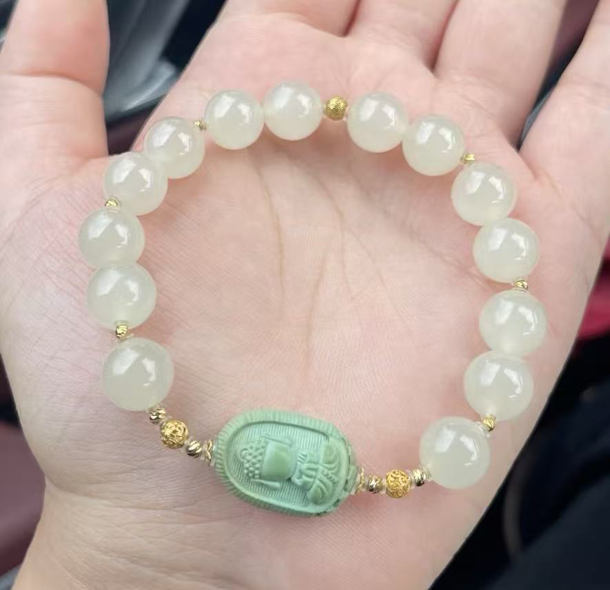 和田玉散珠 圆珠 配饰按照主播说的总价--自己拍