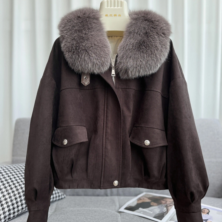 2025冬季新款女大码显瘦棉衣短款复古毛领保暖棉服外套加厚派克服