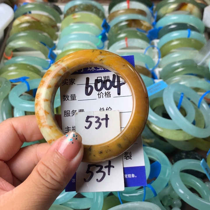 蛇纹石玉未镶嵌手镯6004