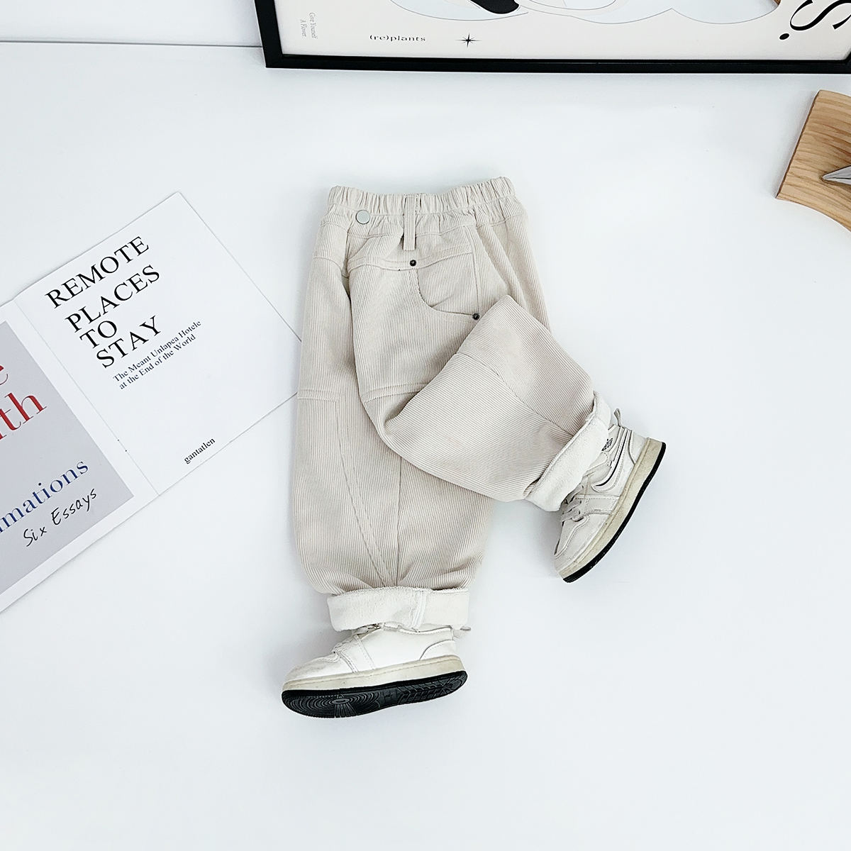 男童加绒裤子儿童休闲裤2025新款秋冬装潮 BQ251131N悠悠童话童装