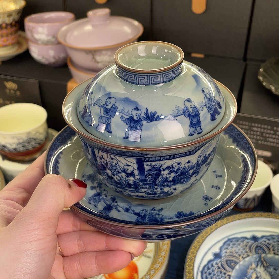 陶景德陶瓷盖碗茶具