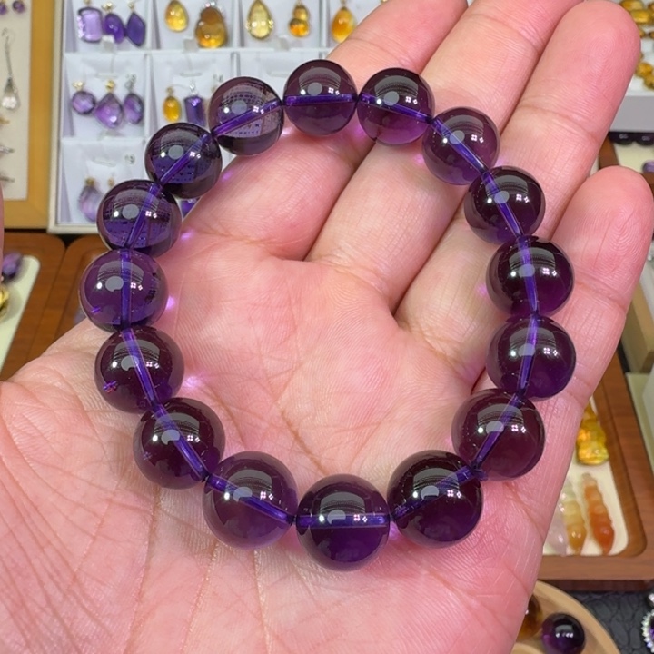 未镶嵌手串紫晶单圈