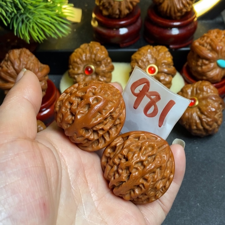 文玩核桃把件35苹果981