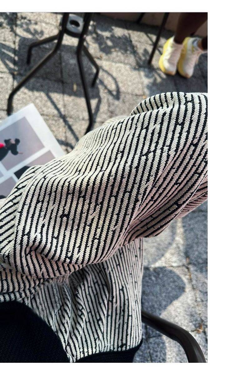 婕咪女装条纹直筒裤