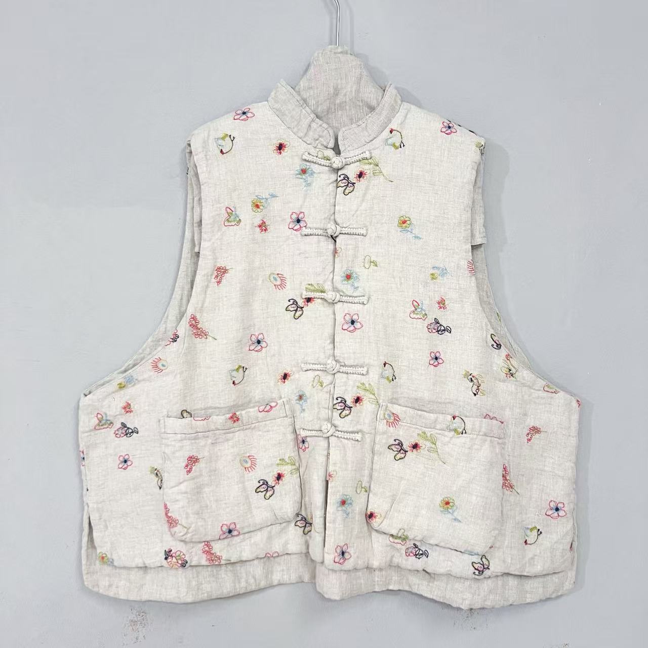 【二囍古朴】25102701刺绣款对襟马甲