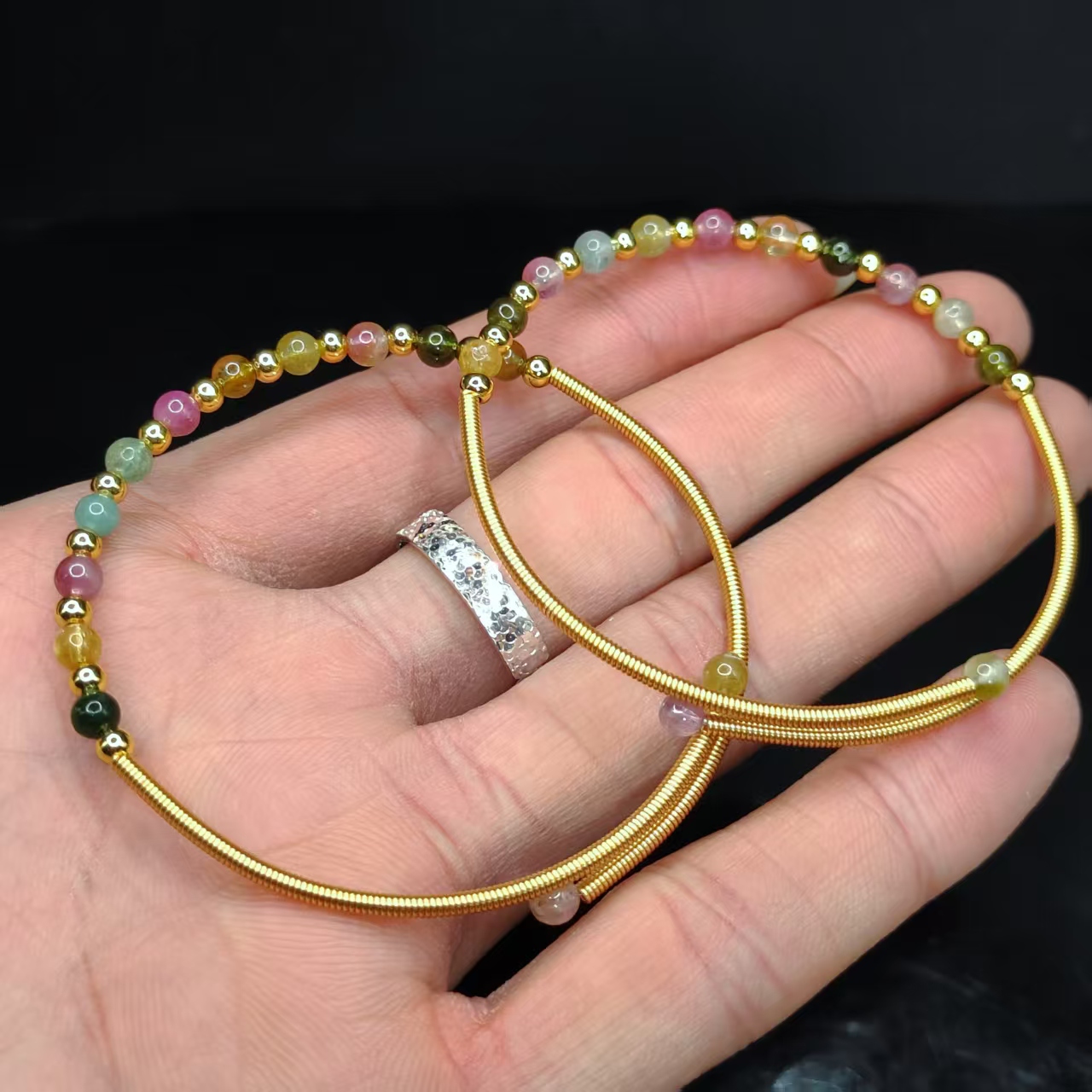 【龙龙严选】碧玺单圈手镯Y8【多样性发其一】约4mm