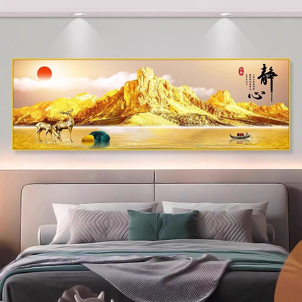卧室床头装饰画贴画自粘背景墙壁画房间主卧客厅酒店宾馆民宿贴纸商品图
