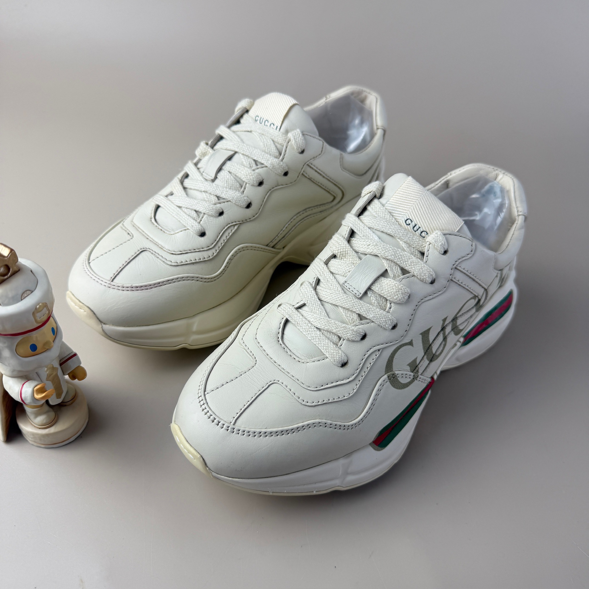 99新 GUCCI/古驰 腰带印花老爹鞋 35.5码 4159
