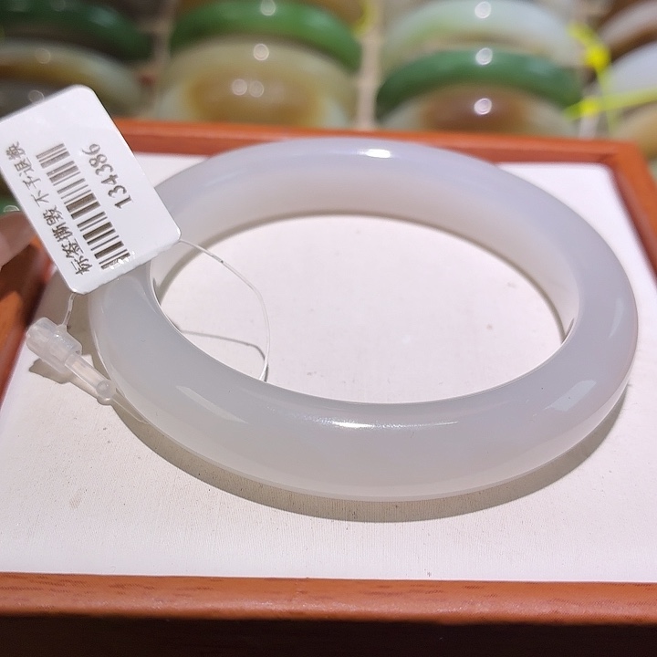 和田玉未镶嵌手镯54.5+