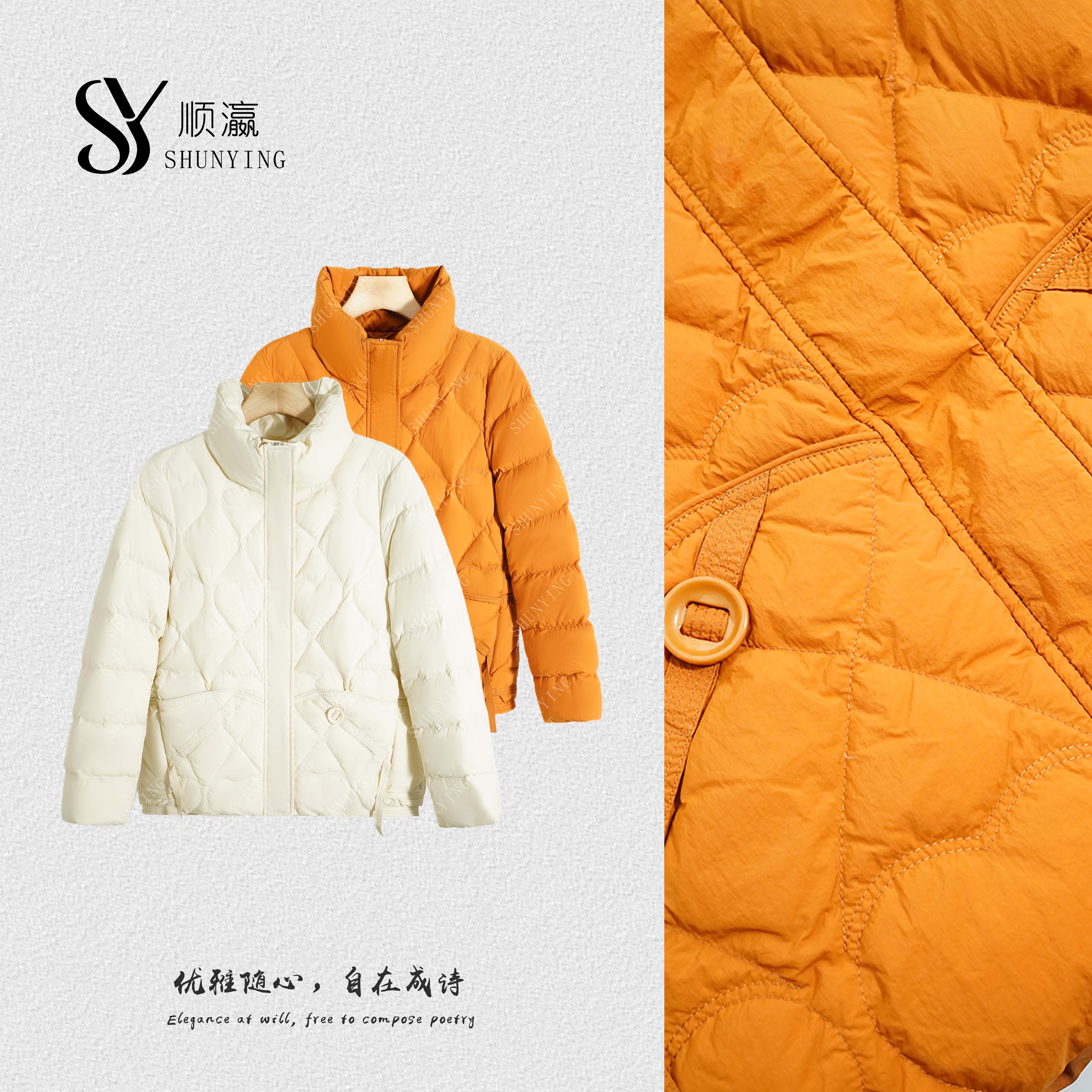 【仟娜】暖意满满~高级感时尚立领保暖加厚羽绒服SY76YRF209