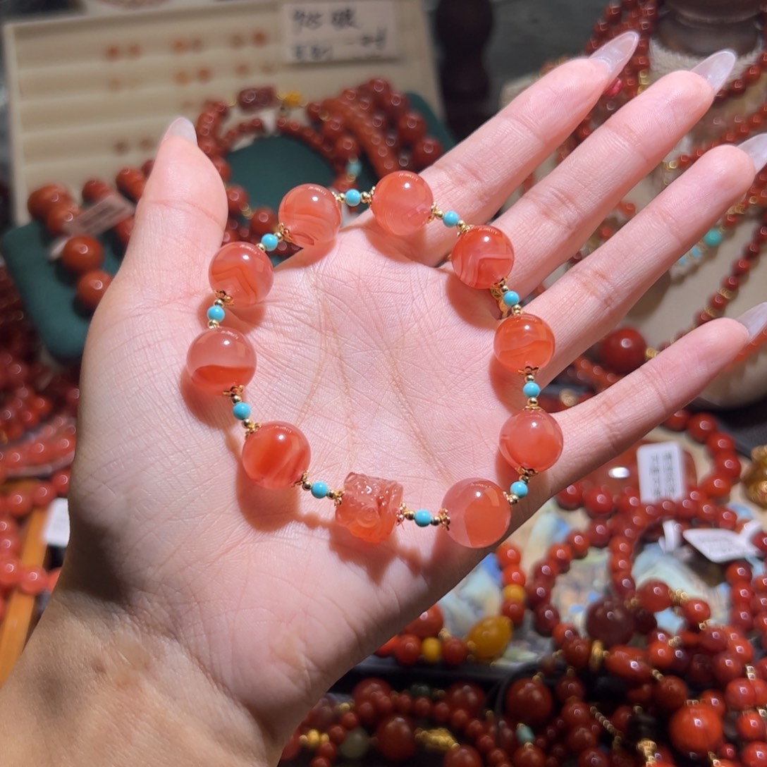 南红玛瑙未镶嵌手串12mm