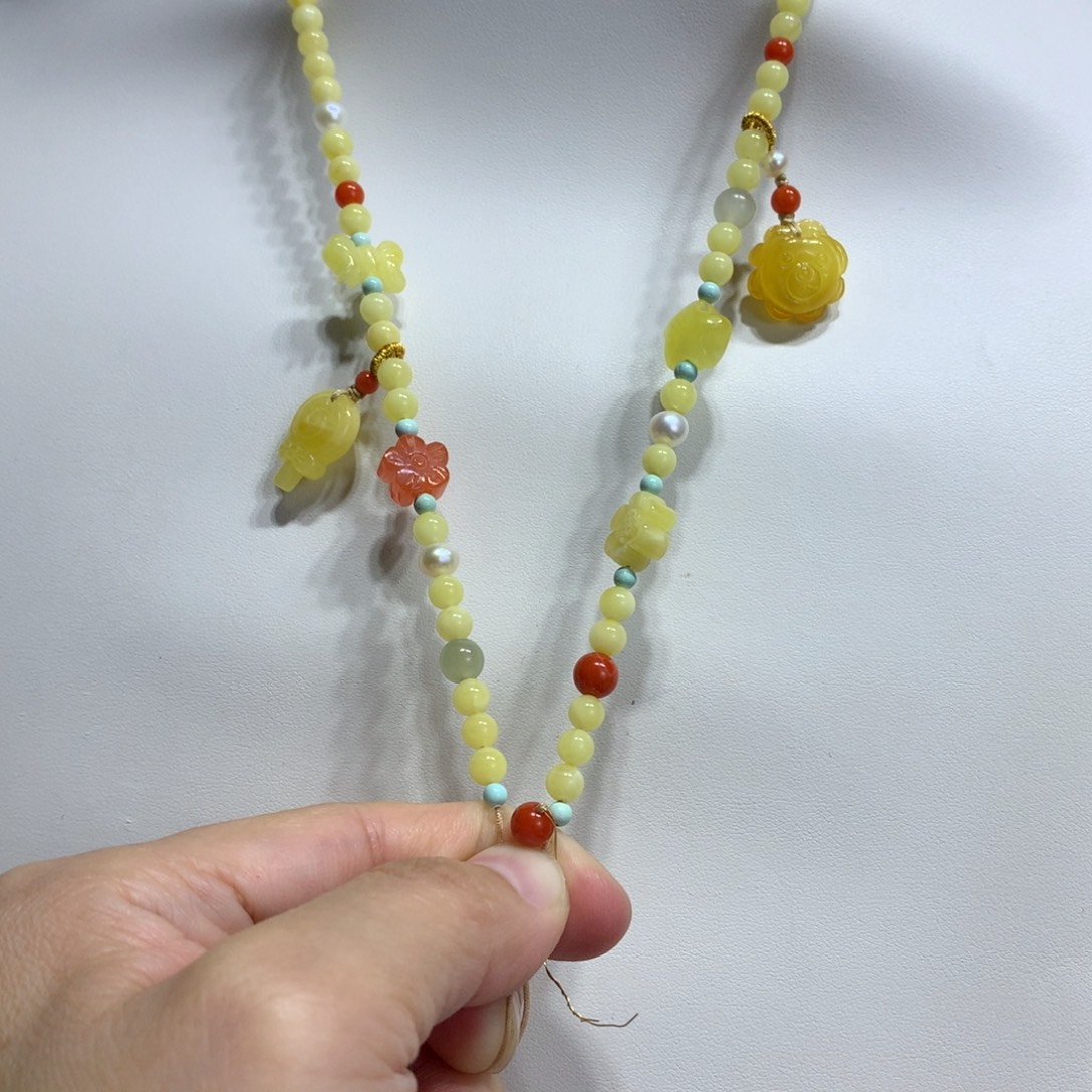 蜜蜡未镶嵌颈饰4.9mm