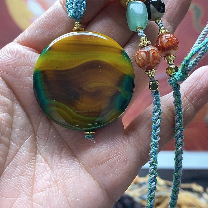 玛瑙/玉髓颈饰合金