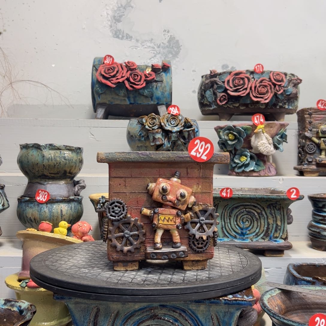 陶瓷小****候微瑕292 号陶然花盆