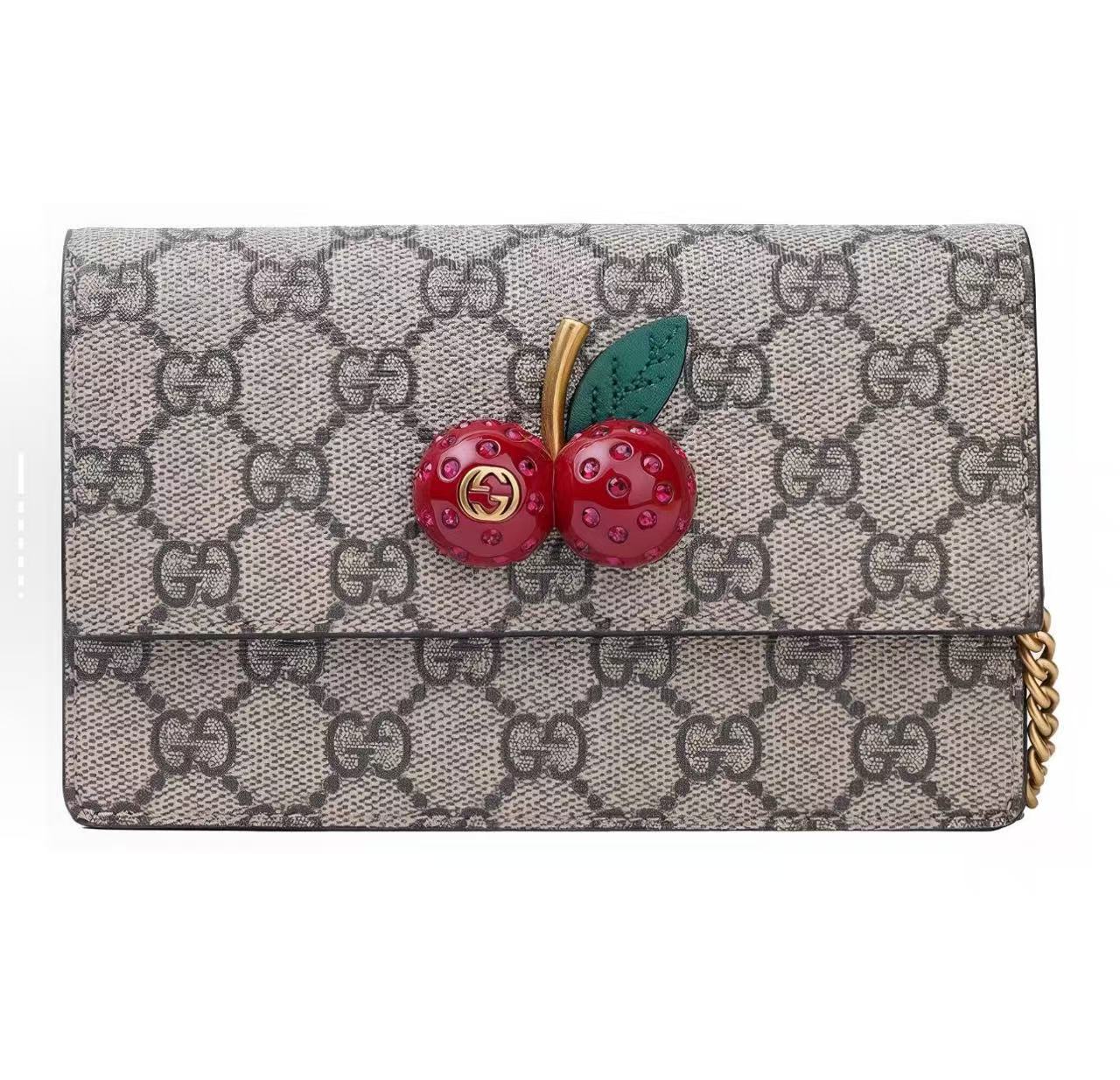 99新 GUCCI/古驰 【TVB识货】古驰老花樱桃