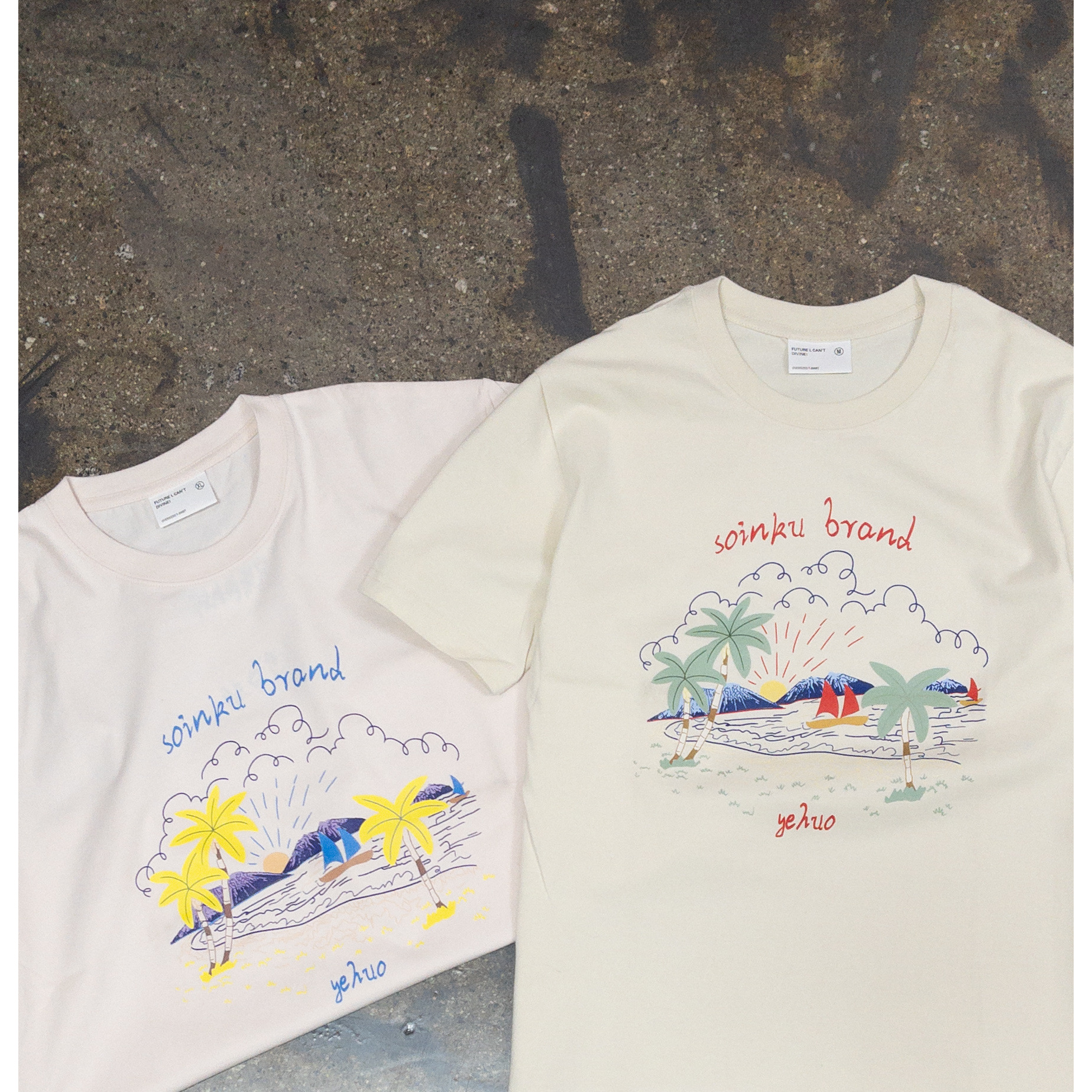 【T恤系列】度假小岛 230g精梳棉男女同款短袖 soinku
