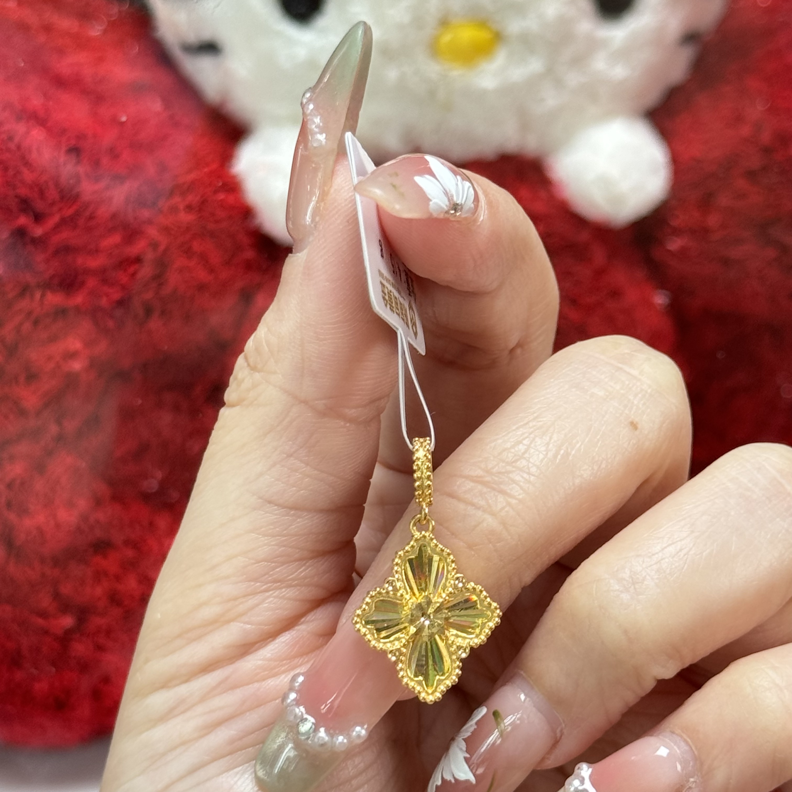 F【幻彩大布布吊坠】--足金999精工5G