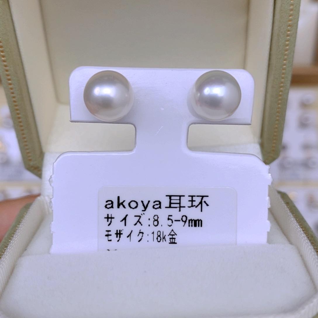 海水珍珠耳饰18K金镶嵌