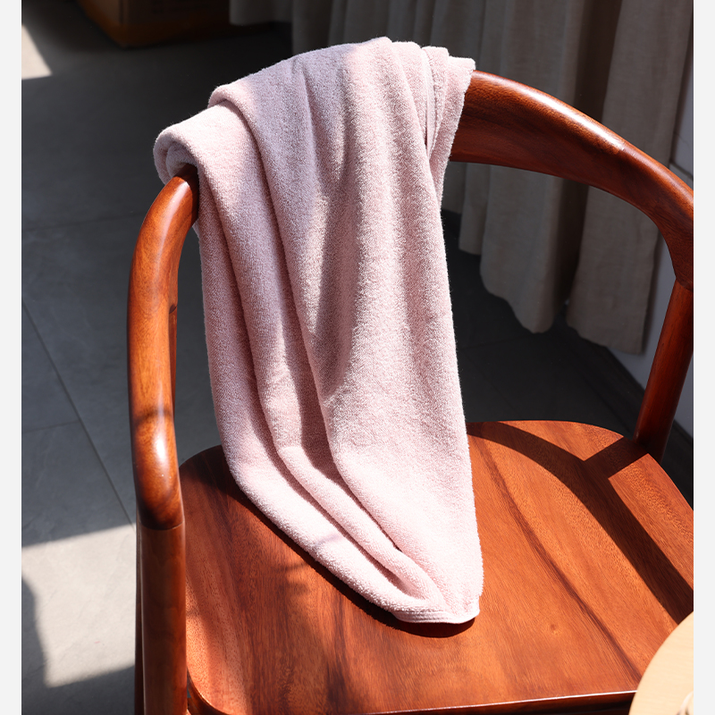 【45%汉麻】70*140cm汉麻棉浴巾粉紫色柔软家用速干吸水2025228