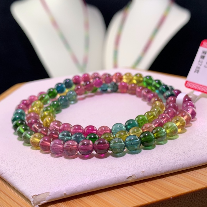 双色碧玺手链未镶嵌