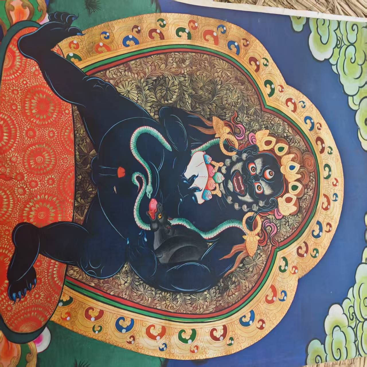 高端精品大黑天绘画类唐卡W950