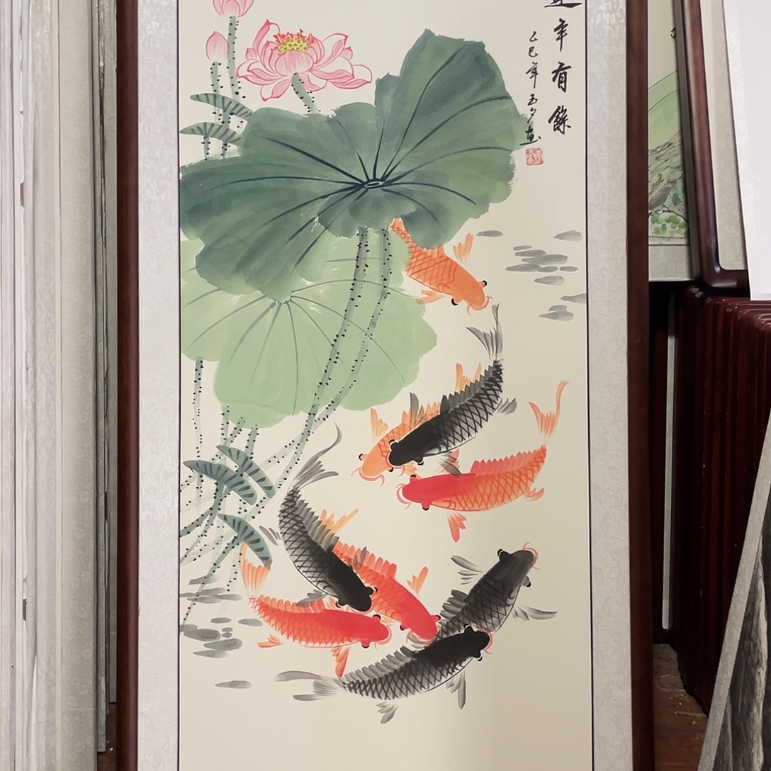 国画带框尺寸63*123厘米