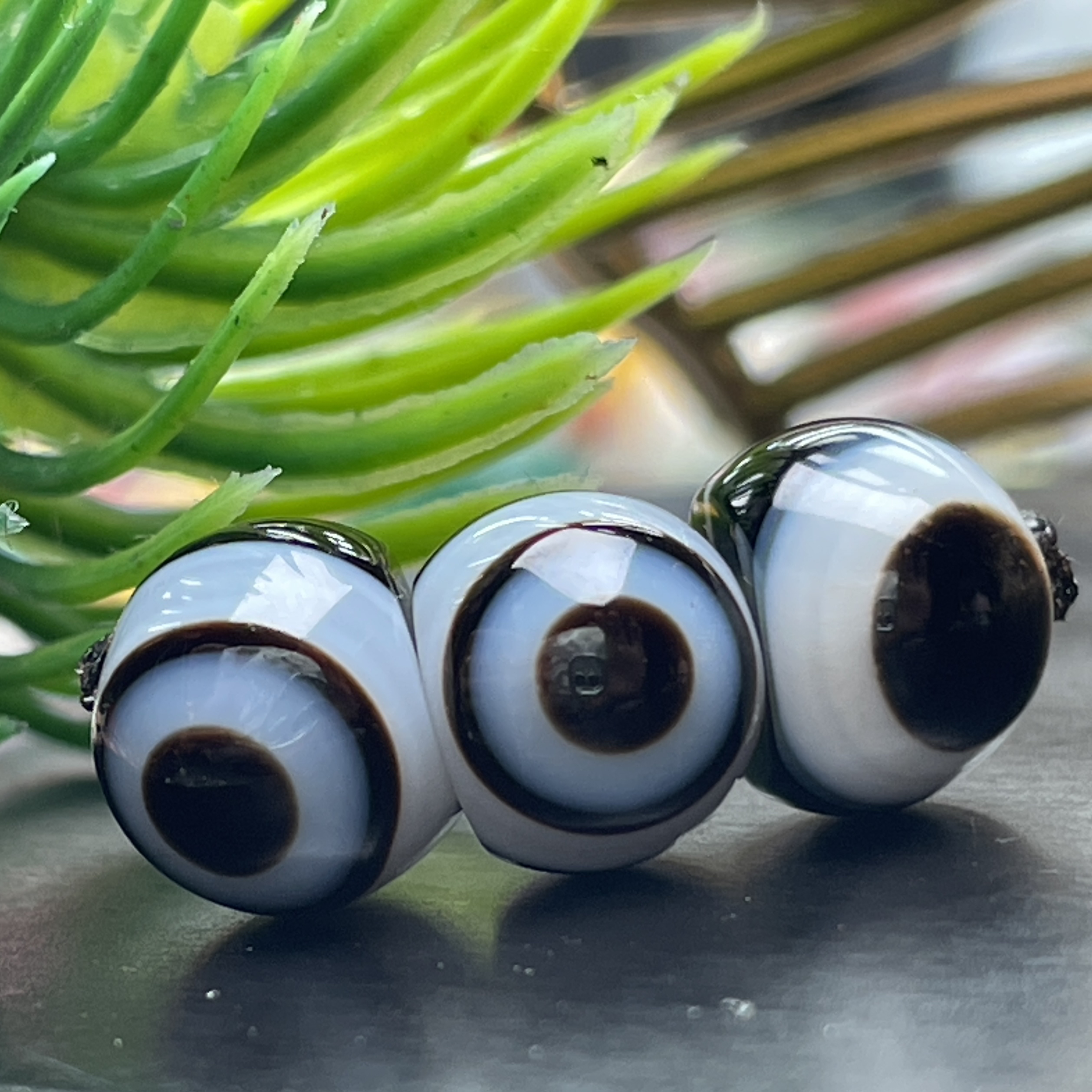 珠改天眼药师珠大肠斜切配饰尺寸7mm文玩配饰菩提配饰