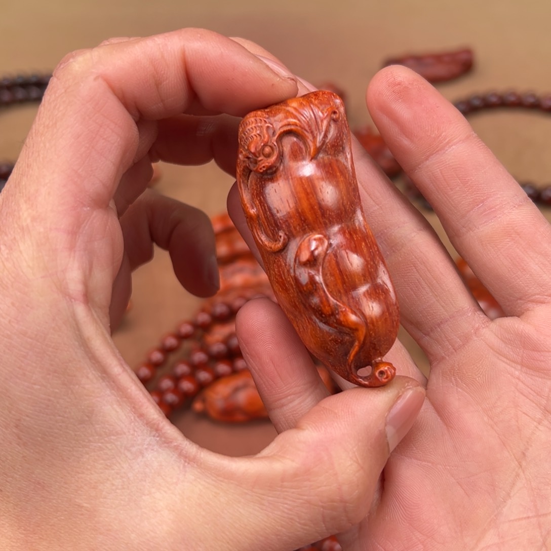 檀香紫檀（小叶紫檀）把件四季有福，128款