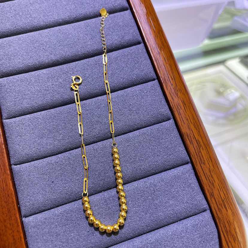 “珠翩”18K黄金手链