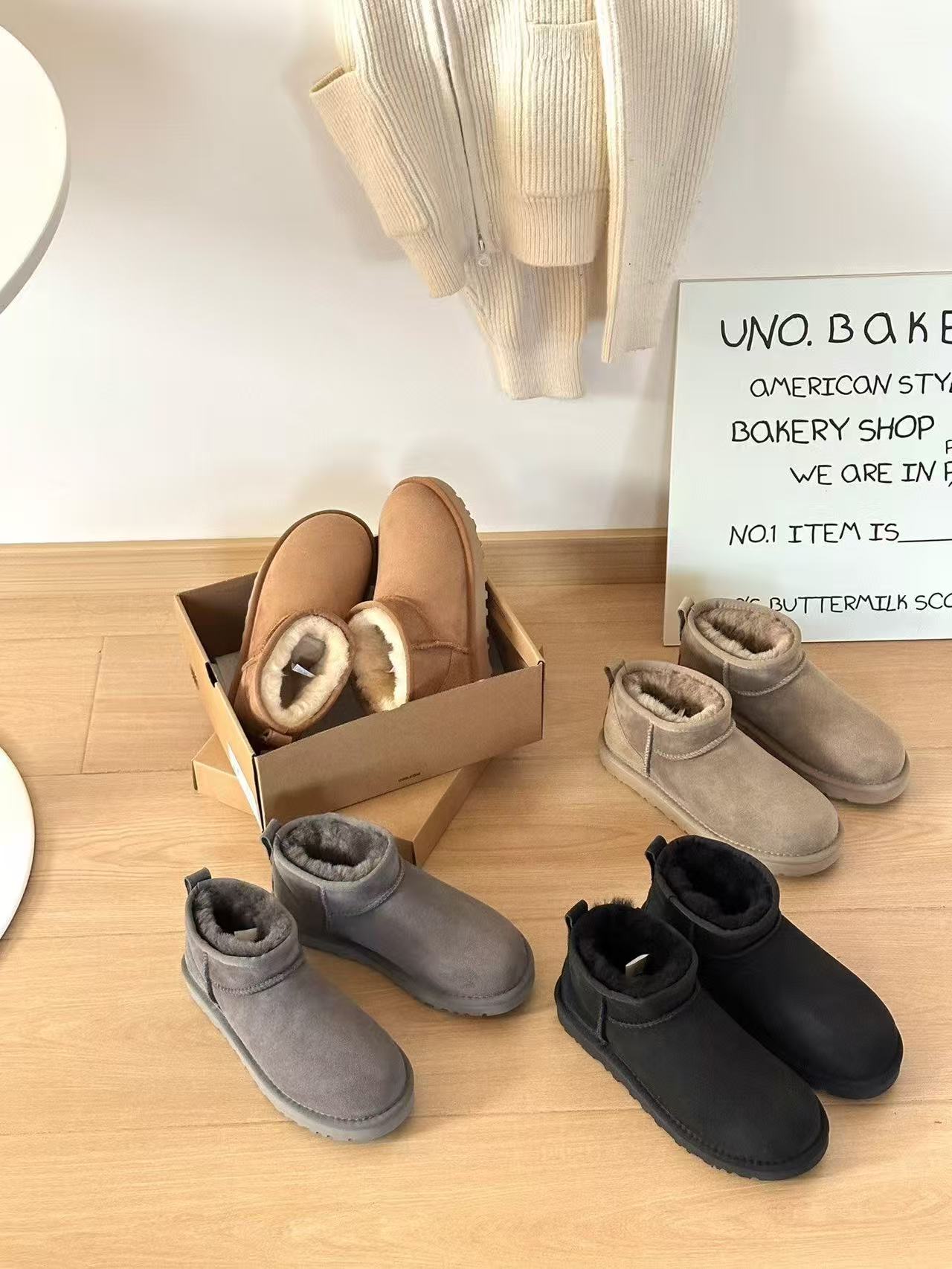 桑坡周冬雨同款雪地靴男女同款皮毛一体时尚百搭