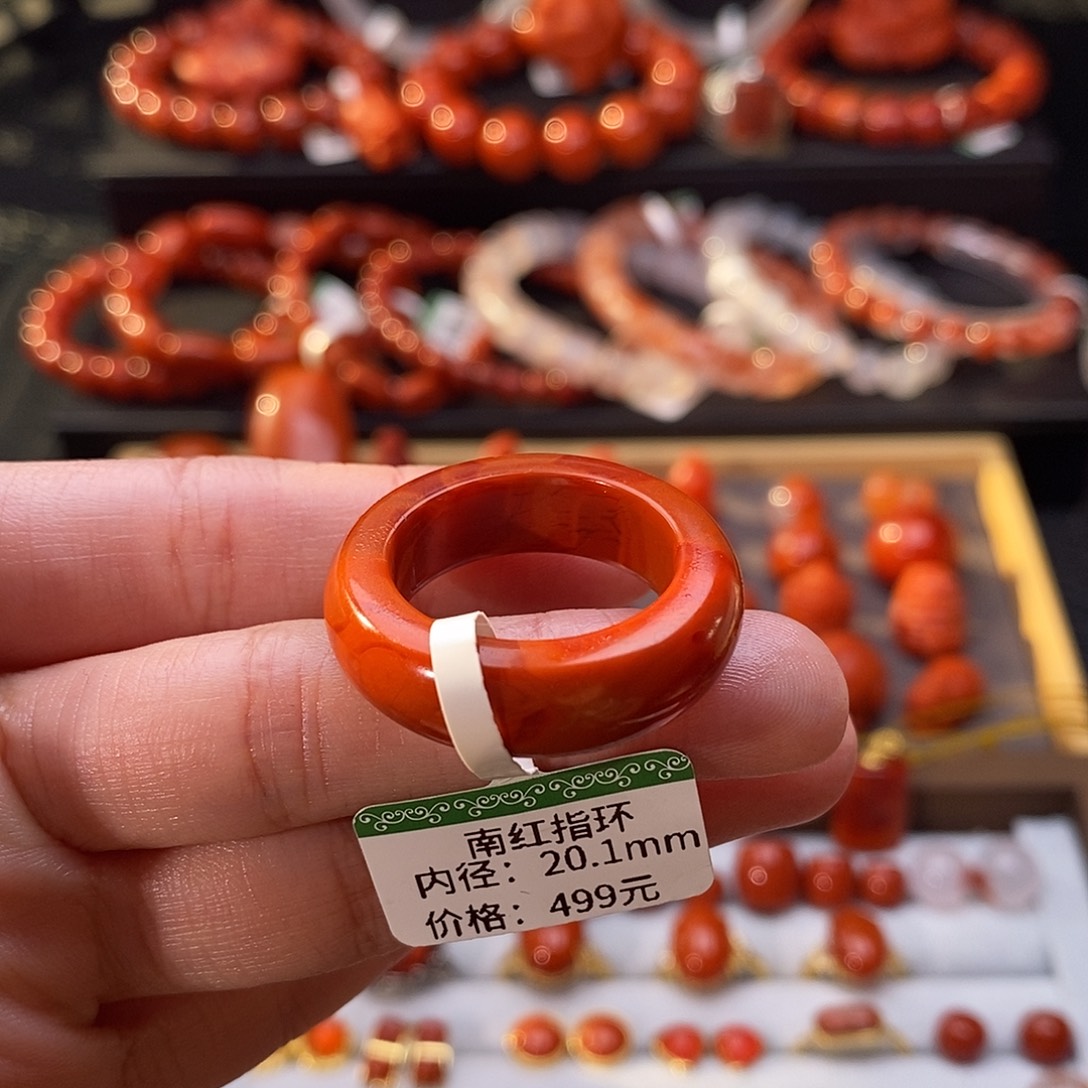 南红玛瑙未镶嵌四川凉山指环