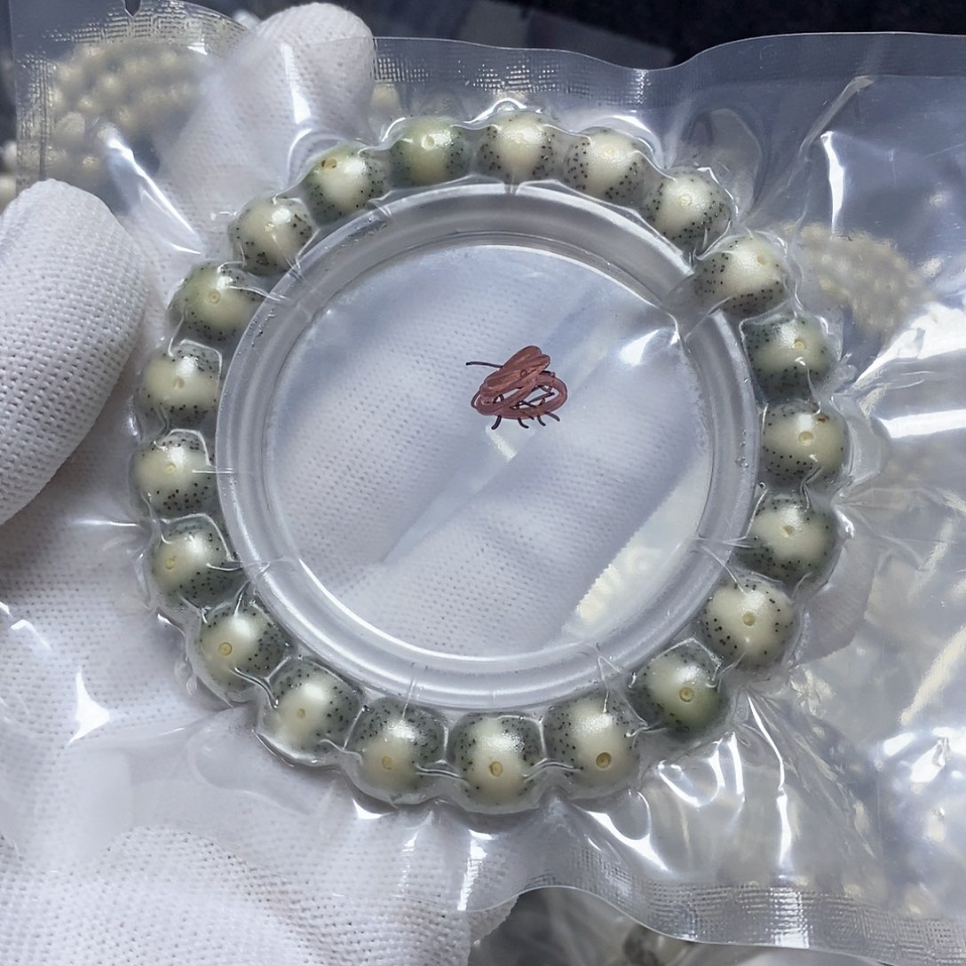 星月菩提吊坠米*海南料石玉料11×10大眼睛星月菩提