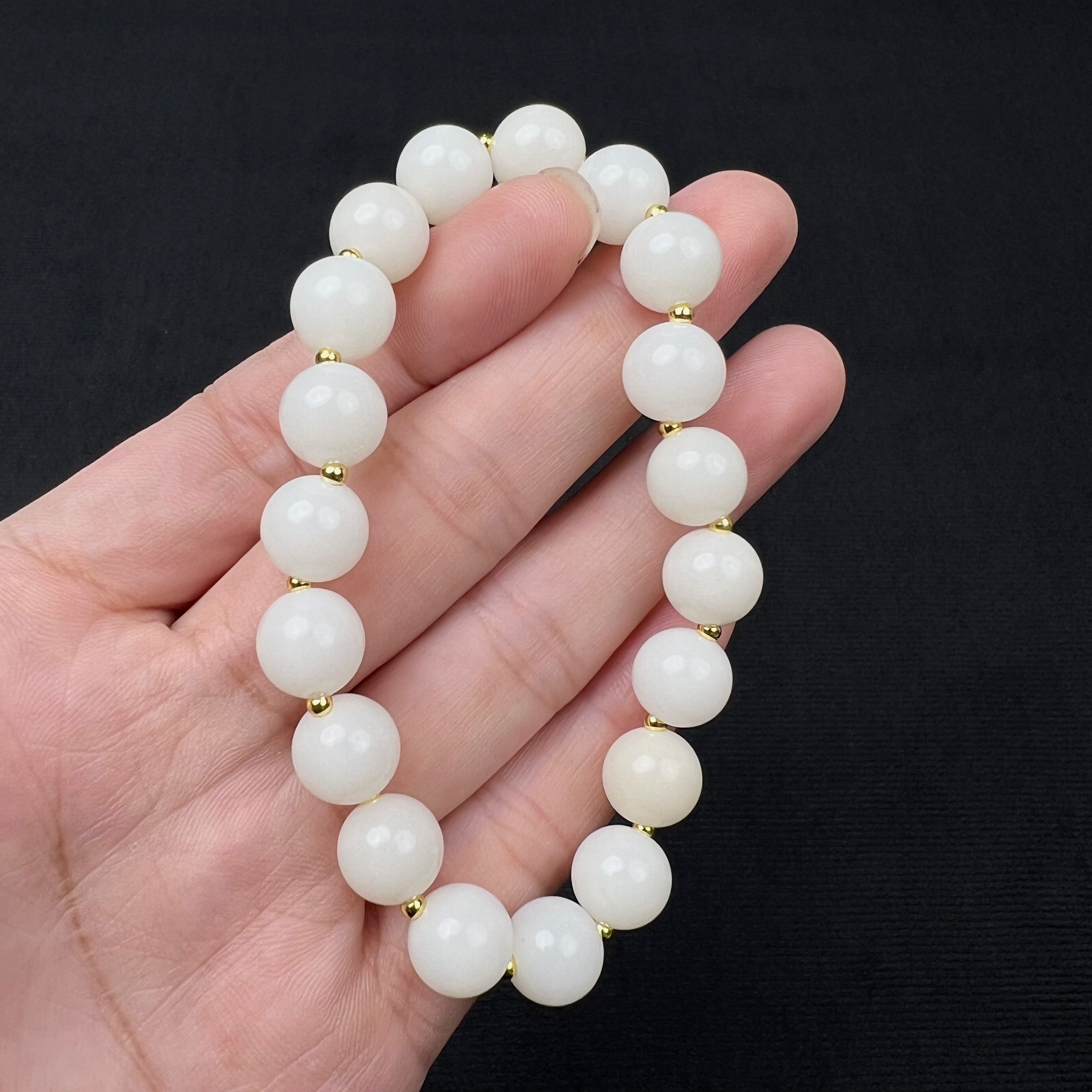 LQ781 精品白玉菩提手串（无礼盒）