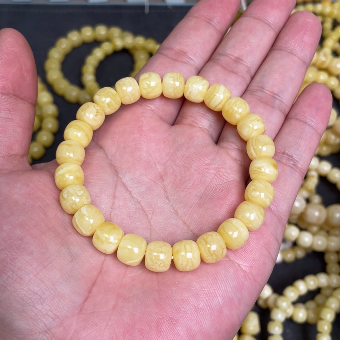 用***2蜜蜡未镶嵌裸石蜜蜡手串9.5mm