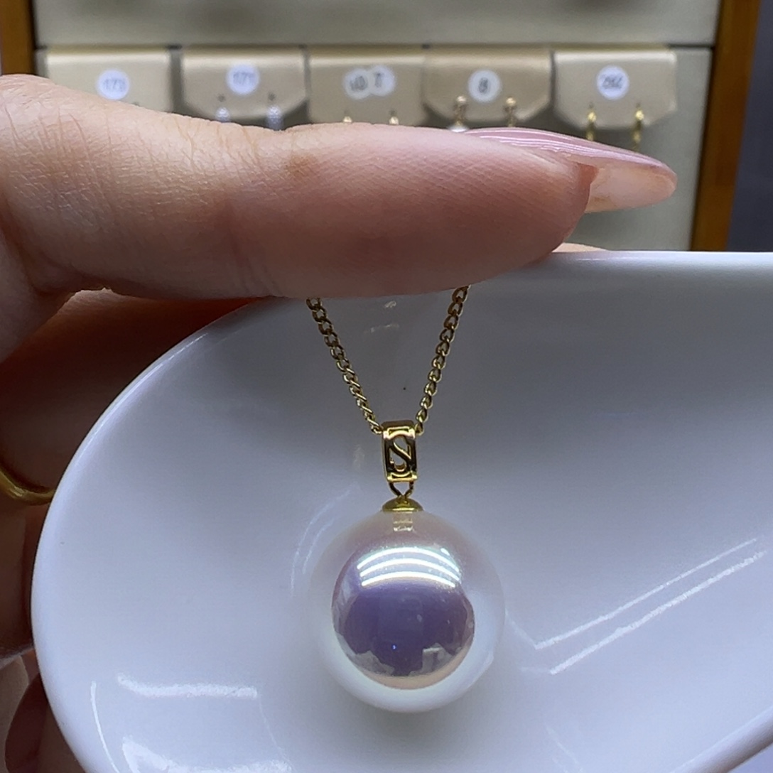 吊坠(赠链)18K金镶嵌淡水珍珠