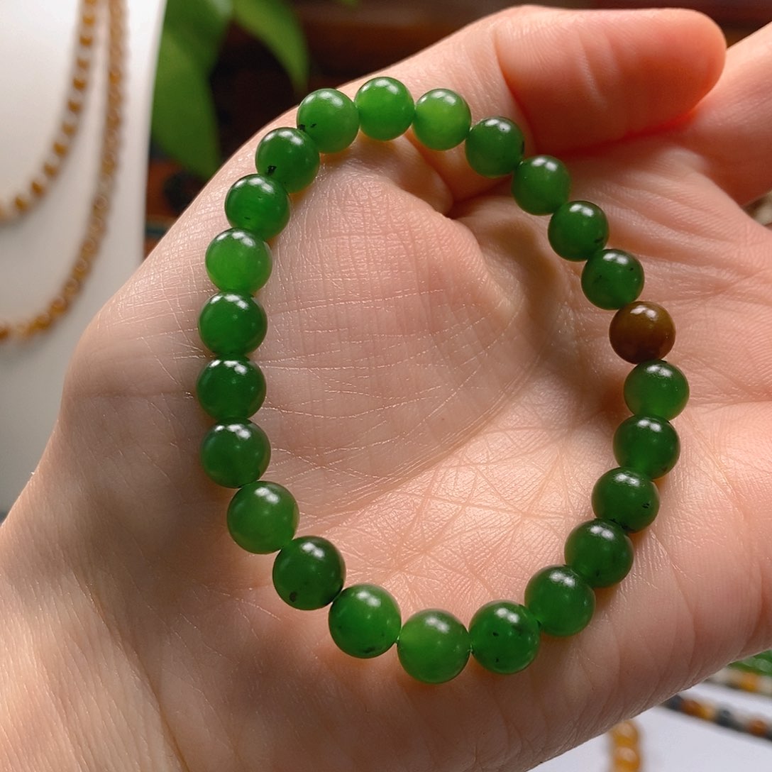 和田玉手串未镶嵌饼*儿