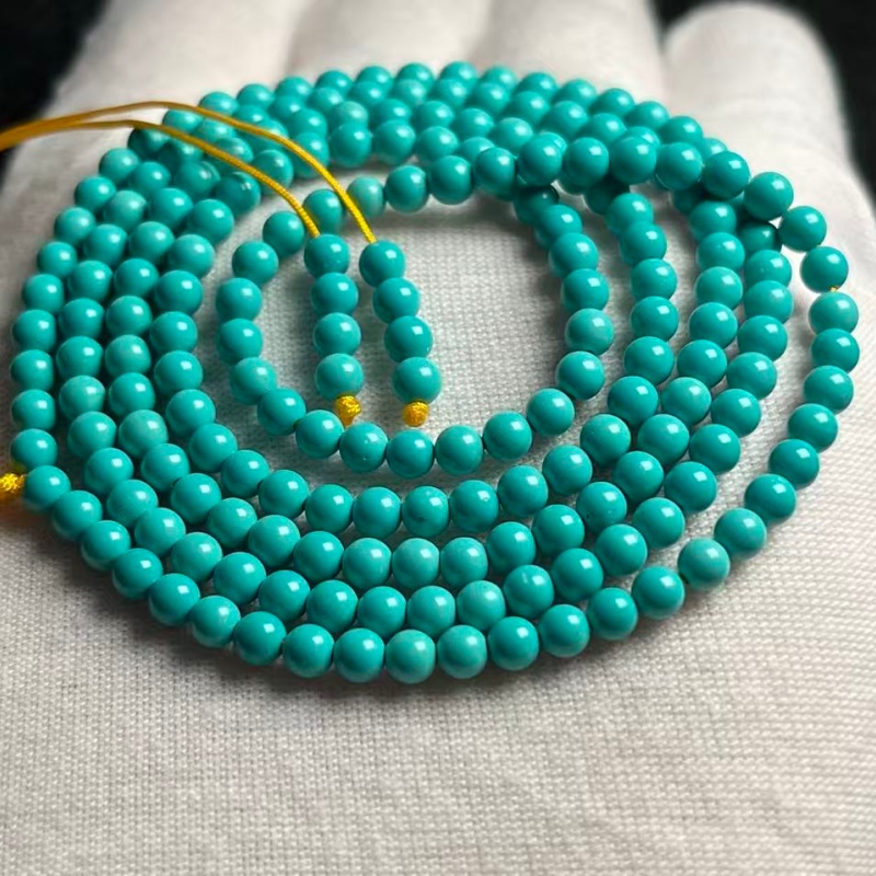 3mm小米珠高瓷绿圆珠手链（以直播间实物为准）