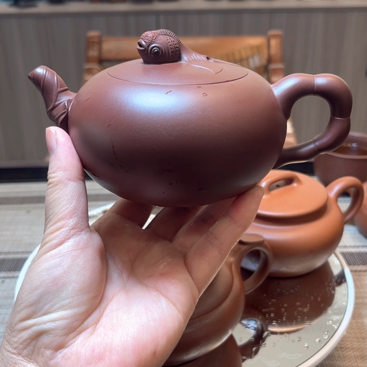 茶壶紫砂金玉满堂300 cc