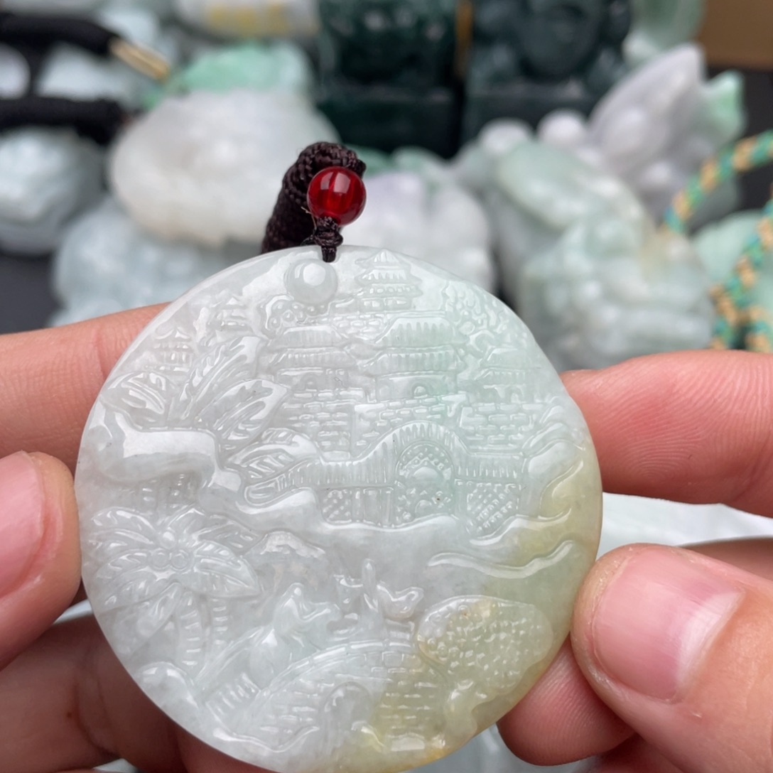 翡翠未镶嵌吊坠(不含链)