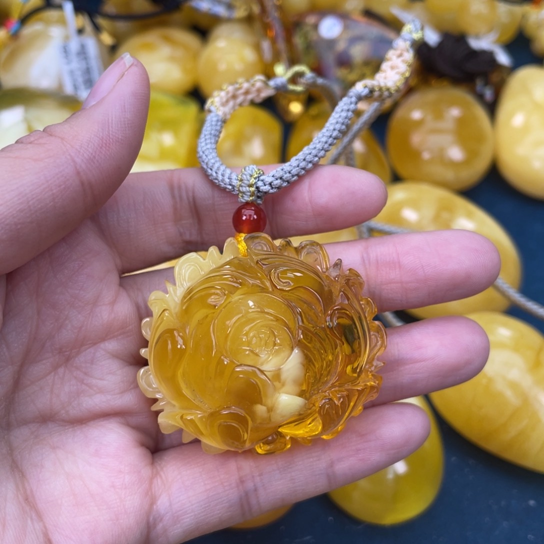 琥珀裸石未镶嵌琥珀蜜蜡w