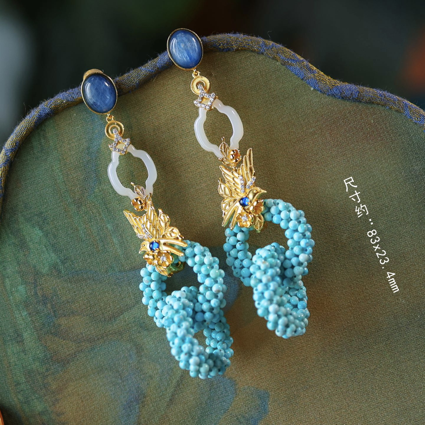 925银耳饰 蔚·圆珠环环相扣耳坠MTS 