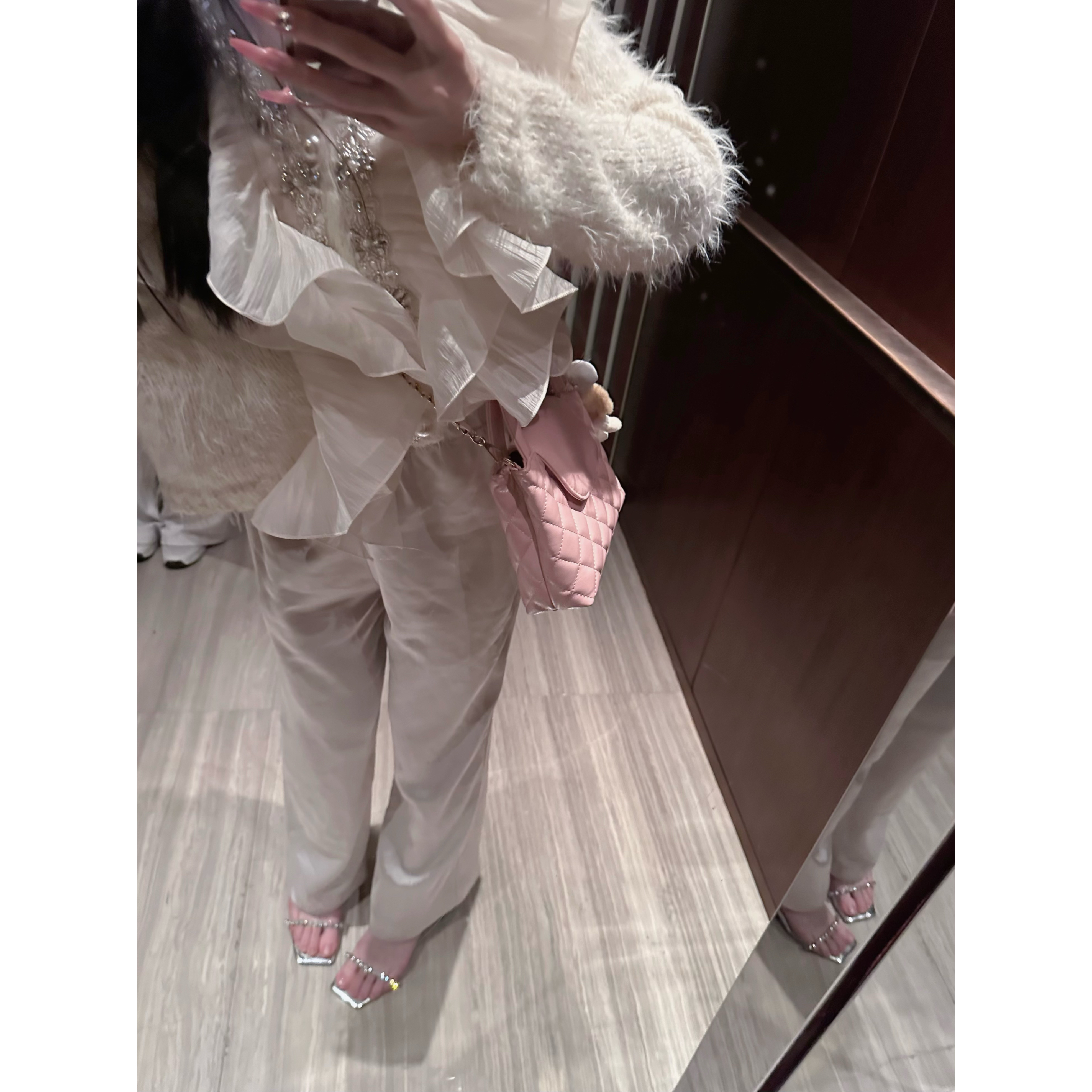 QIQI【23K kelly】甜美斜挎手提包（无公仔挂件）