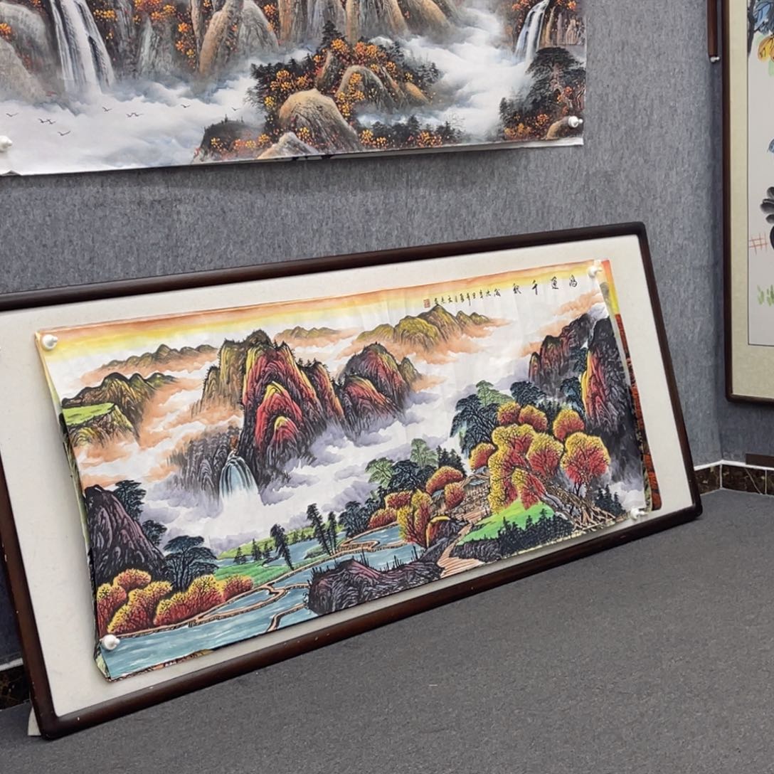 国画鸿运千秋六尺画芯一幅